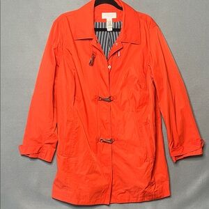 Vintage Liz Claiborne LizSport Orange Trench Raincoat. Women's 1x
